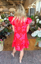 Margie Floral Ruffle Shirt Dress