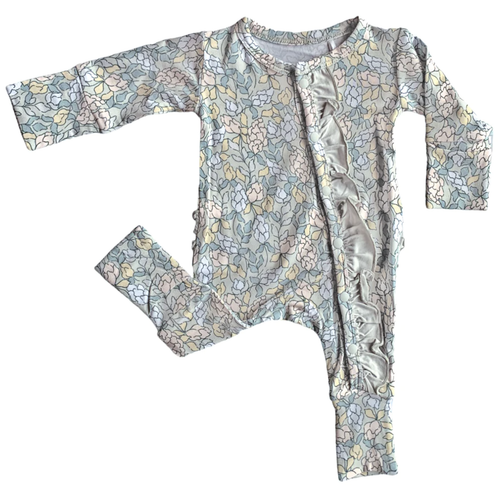 Ruffle Floral Footie