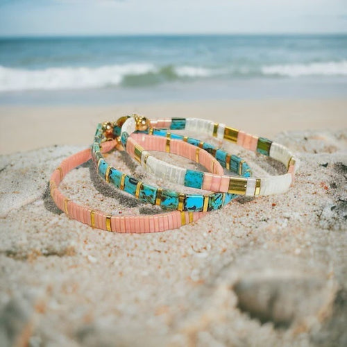 Tile Bead Bracelet