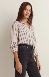 Perfect Linen Shirt - Black Stripe