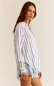 Perfect Linen Shirt - Blue Stripe