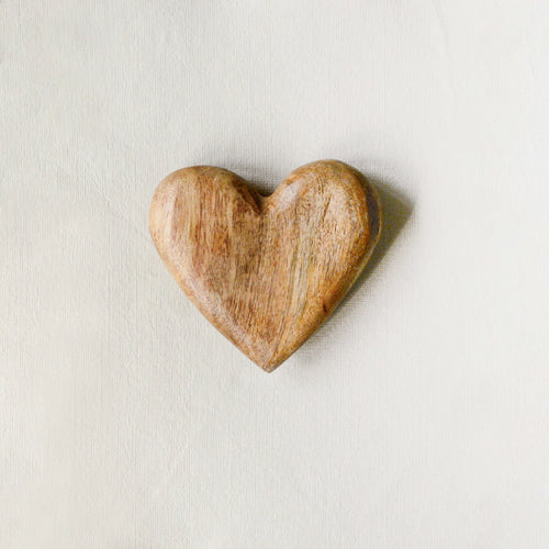 Wood Carved Heart